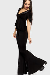 Thistina Embroidered Flares Killstar