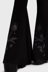 Thistina Embroidered Flares Killstar