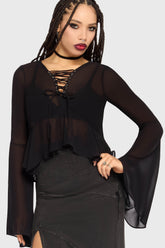 Gaia Adorned Long Sleeve Top Killstar
