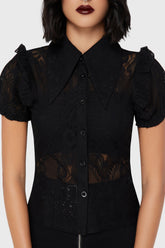 Vexina Lace Collar Blouse Killstar