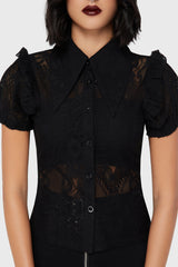 Vexina Lace Collar Blouse Killstar
