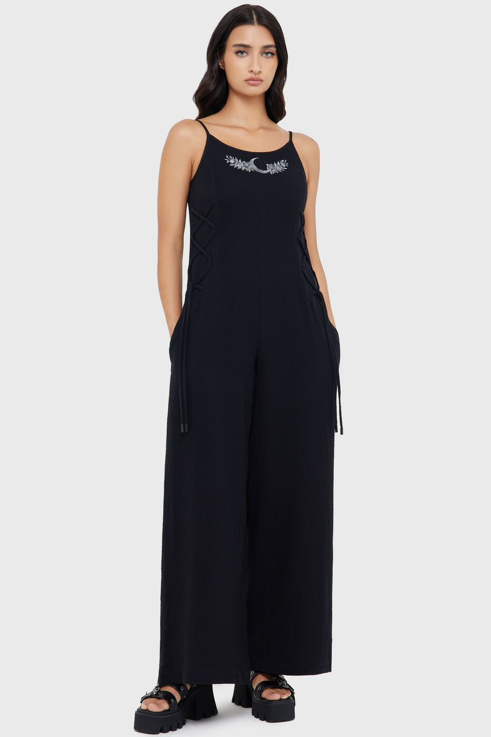 Moonlight Fang Dungarees Killstar