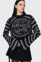 Voices Spiral Crop Sweater Killstar