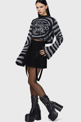 Voices Spiral Crop Sweater Killstar