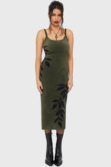 Grim Ferns Midi Dress Killstar