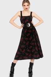 Poisoned Rose Midi Dress Killstar