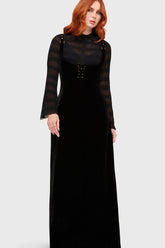 Veil Of Ashes Underbust Maxi Dress Killstar