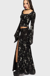 Tenebris Chapel Maxi Skirt Killstar