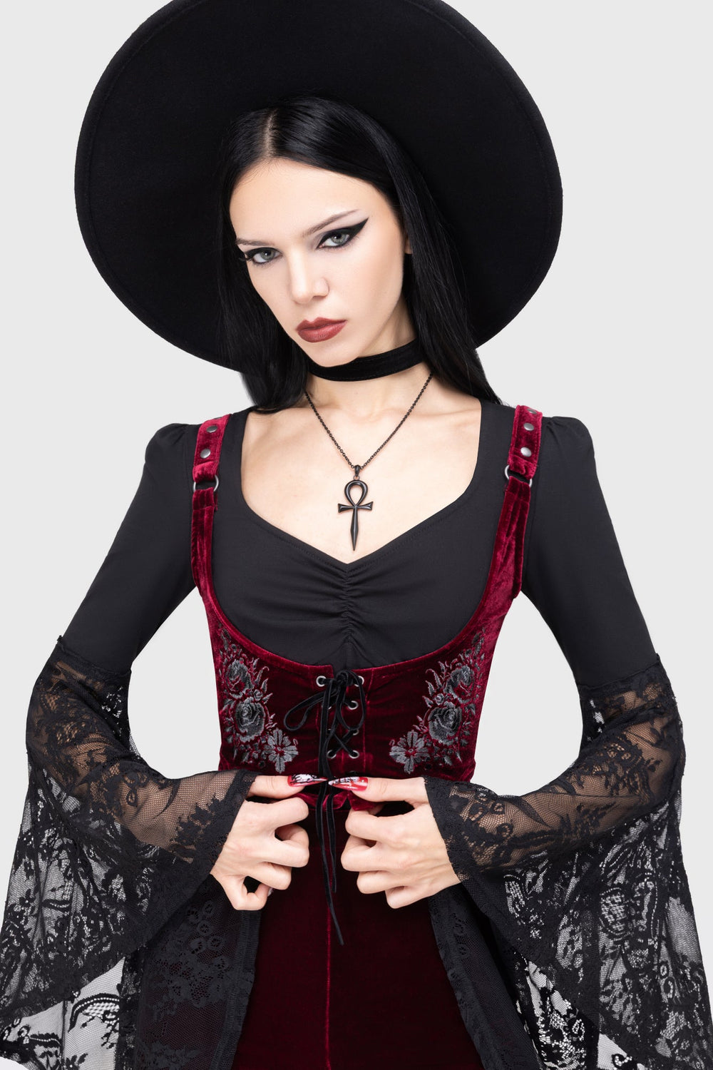 A Devil's Rose Underbust Corset Top Killstar