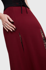 Crimson Bite Maxi Skirt Killstar