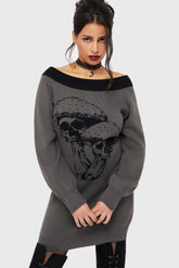 Skullcap Sweater Dress Killstar