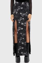 Spidrasica's Web Maxi Skirt Killstar