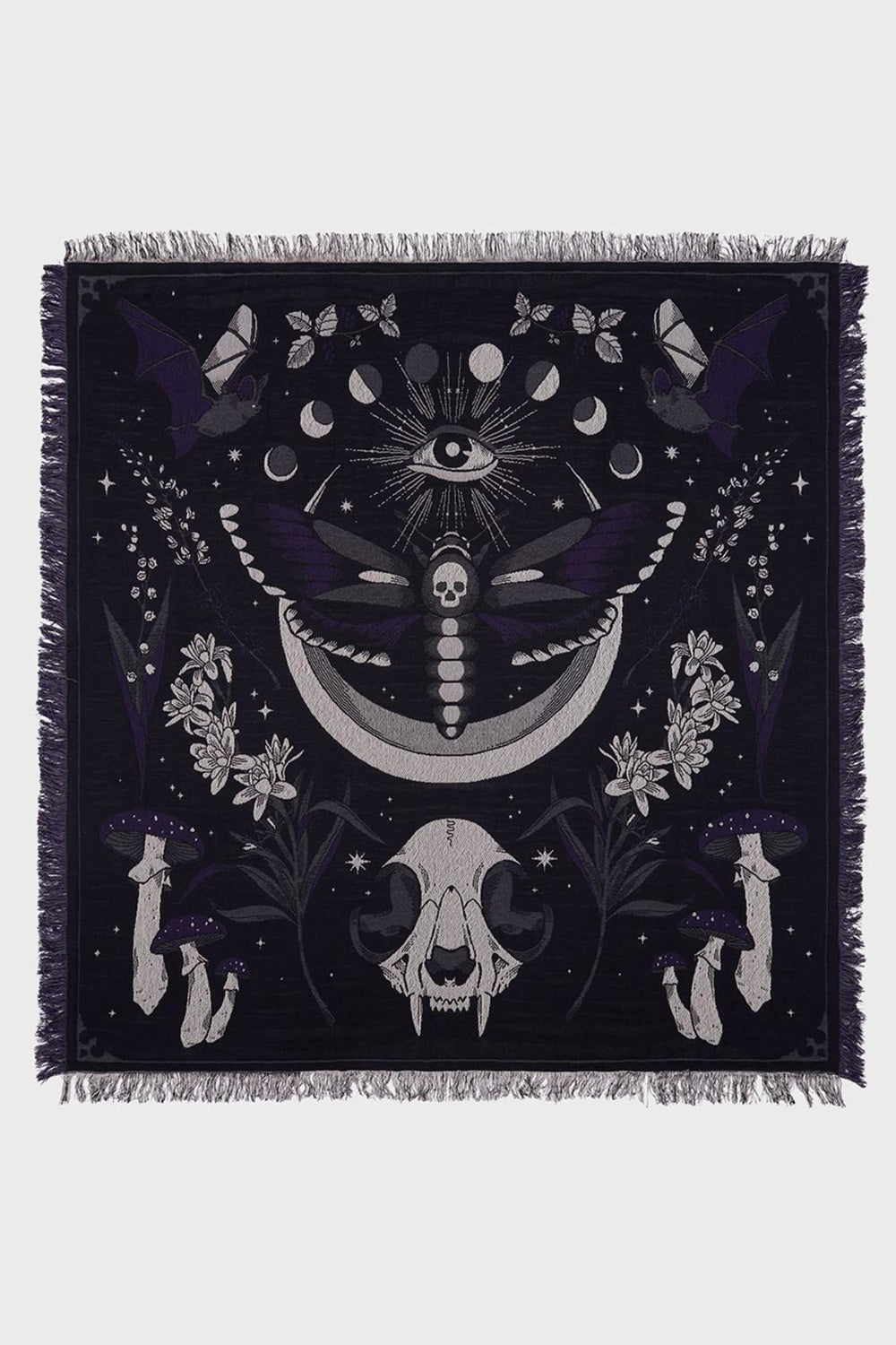 Homeware Bedding & Cushions | Killstar Moonflower Woven Blanket