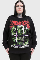 Men Graphic Tops | Killstar Most Wanted Sweatshirt