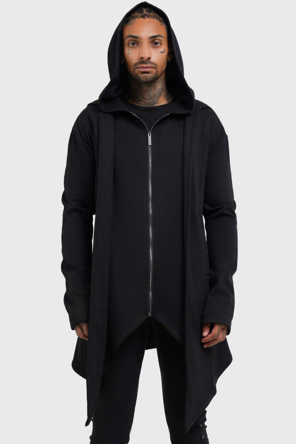 Men Hoodies | Killstar Hardcoded Poetry Longline Hoodie