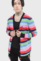 Men Knitwear | Killstar Good Guys Finish Last Knit Cardigan