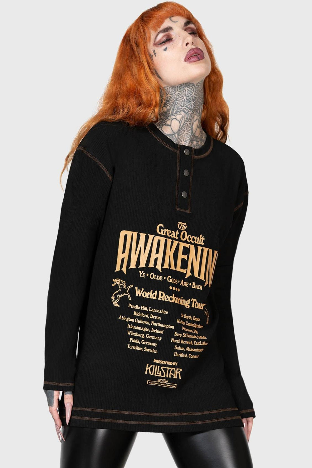 Men Long Sleeves | Killstar Otherworlds Henley Top