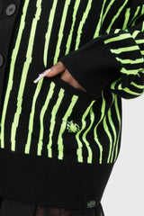 Women Cardigans | Killstar Beetlejuice Beetlejuice Beetlejuice Intarsia Cardigan
