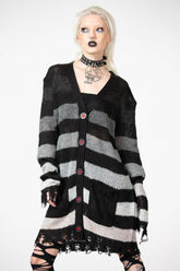 Women Cardigans | Killstar Stripe Of Evil Cardigan
