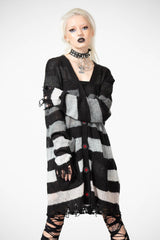 Women Cardigans | Killstar Stripe Of Evil Cardigan