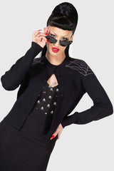 Women Cardigans | Killstar Web With It Cardigan