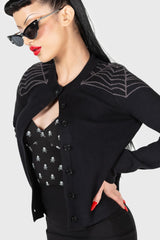 Women Cardigans | Killstar Web With It Cardigan