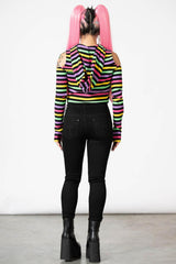 Women Crop | Killstar Dazzle Daze Hooded Top