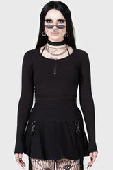 Women Crop | Killstar Lune Sting Ribbed Top