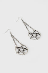 Women Earrings | Killstar Broken Seal Pentagram Earrings
