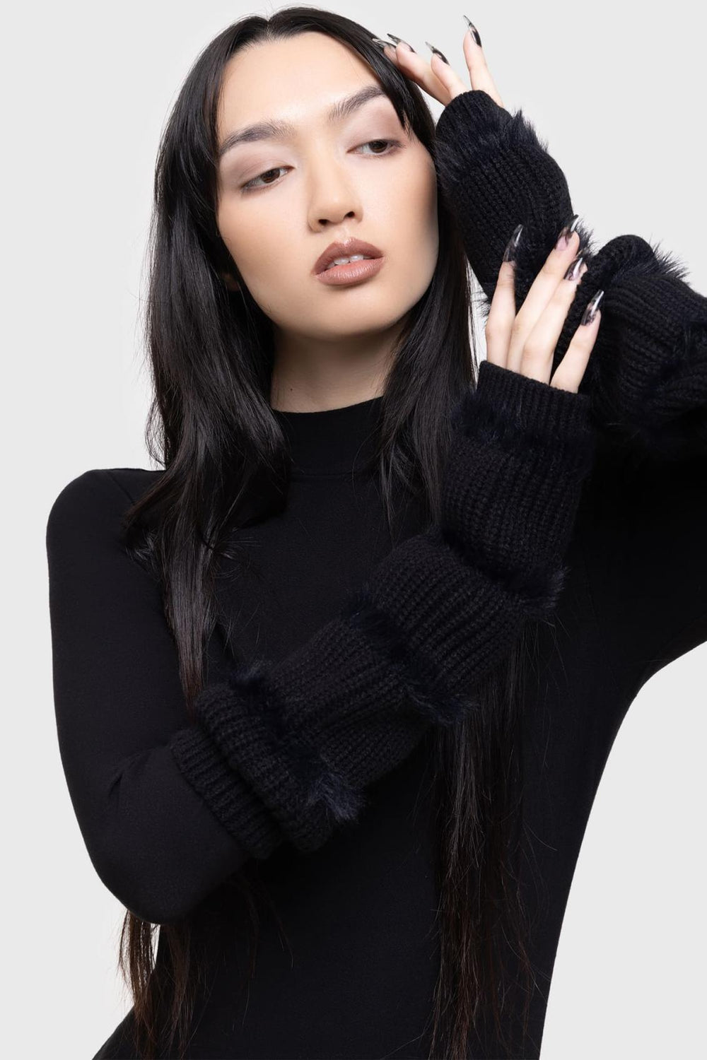 Women Gloves & Scarves | Killstar Striped Night Arm Warmers