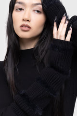 Women Gloves & Scarves | Killstar Striped Night Arm Warmers