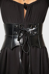 Women Harnesses & Belts | Killstar Wetland Bat Peplum Corset