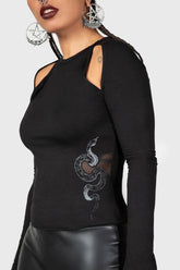Women Long Sleeves | Killstar Femme Fangs Top