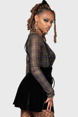 Women Long Sleeves | Killstar Moss Cover Mesh Top