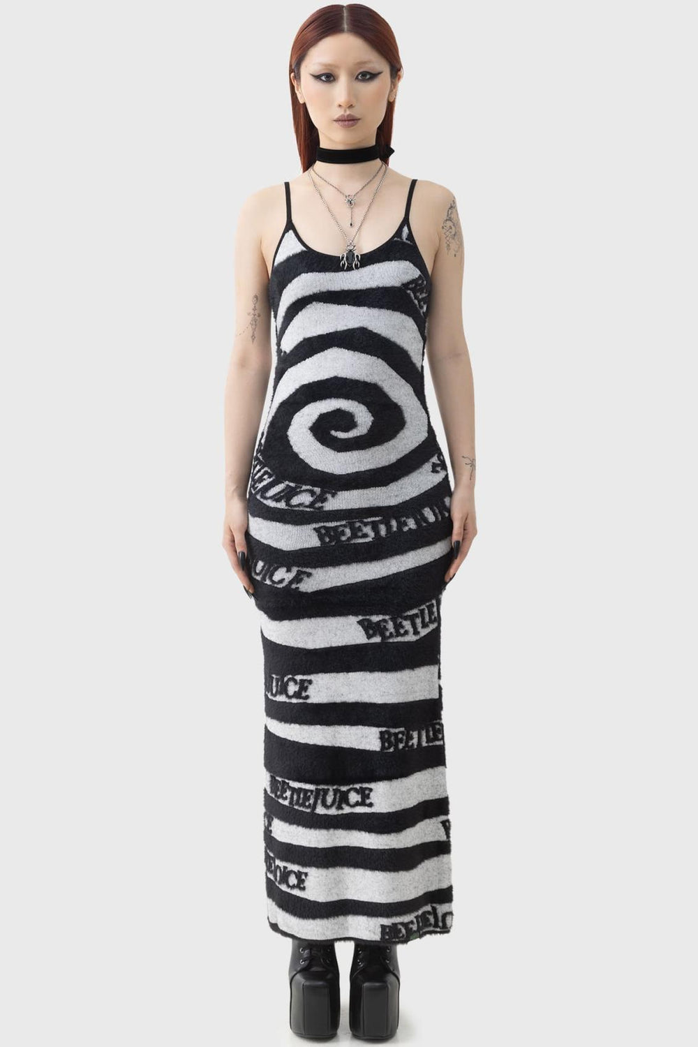Women Maxi | Killstar Vertigo Spiral Knitted Maxi Dress