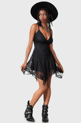 Women Mini | Killstar Moss Flower Lace Dress