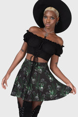 Women Mini Skirts | Killstar Fallen Fleurs Skirt