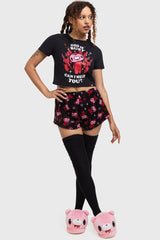 Women Shorts | Killstar Gloomy Horns Lounge Shorts
