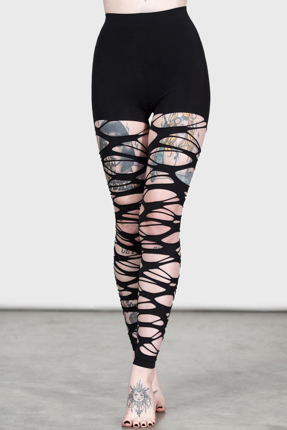 Women Socks & Tights | Killstar Carved Up Slashed Tights