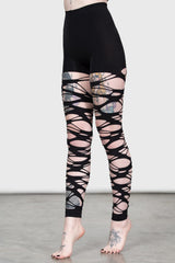 Women Socks & Tights | Killstar Carved Up Slashed Tights