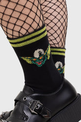 Women Socks & Tights | Killstar Gremlin Stripe Ankle Socks
