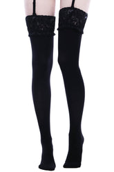 Women Socks & Tights | Killstar Stop Staring Thigh High Socks