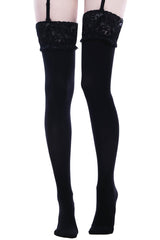 Women Socks & Tights | Killstar Stop Staring Thigh High Socks