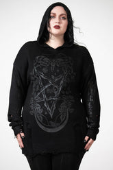 Women Sweaters | Killstar Hyperion Hooded Knit Sweater
