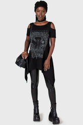Women T-Shirts & Vests | Killstar Witchiness Cold Shoulder Top