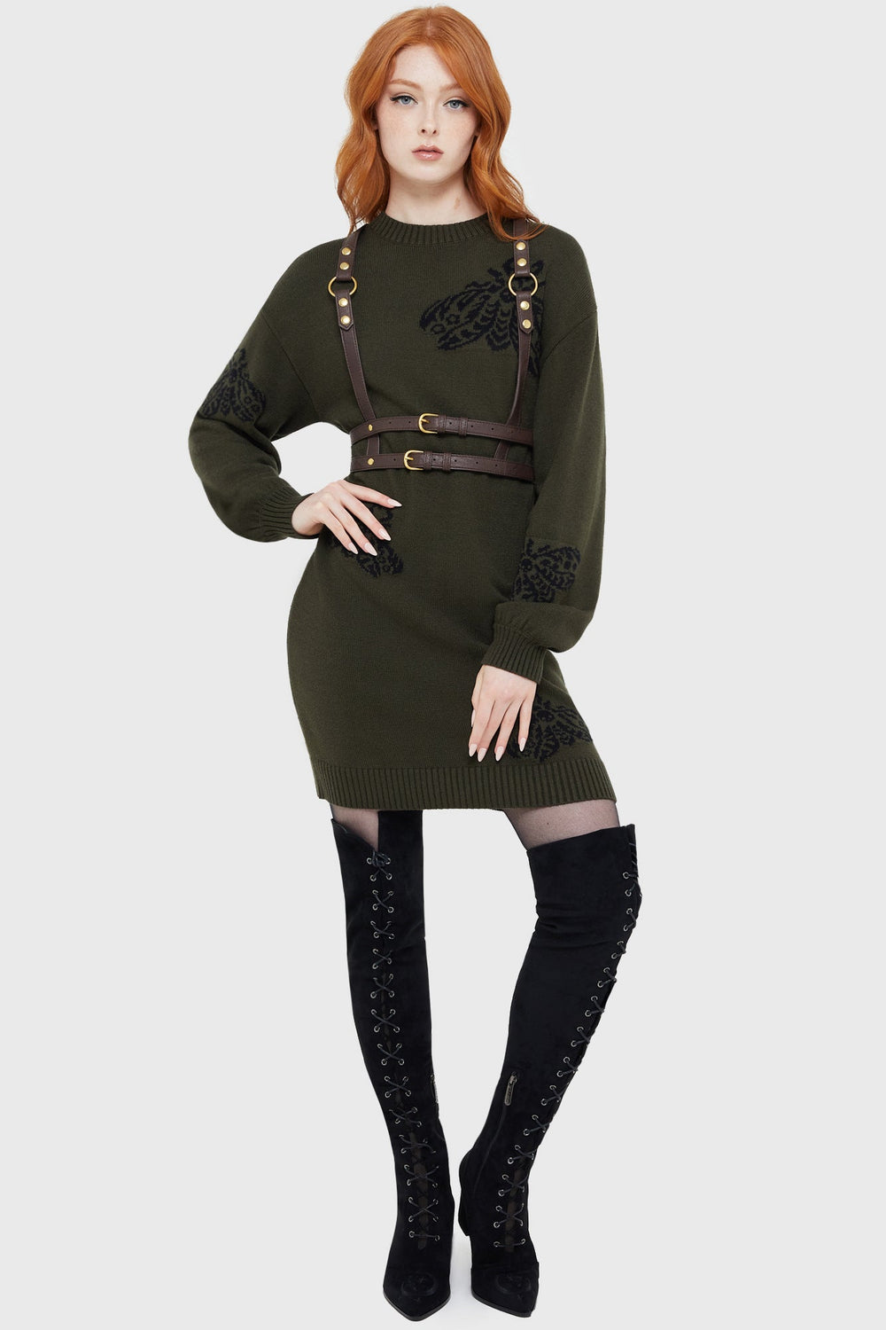 Moth Light Sweater Dress Killstar