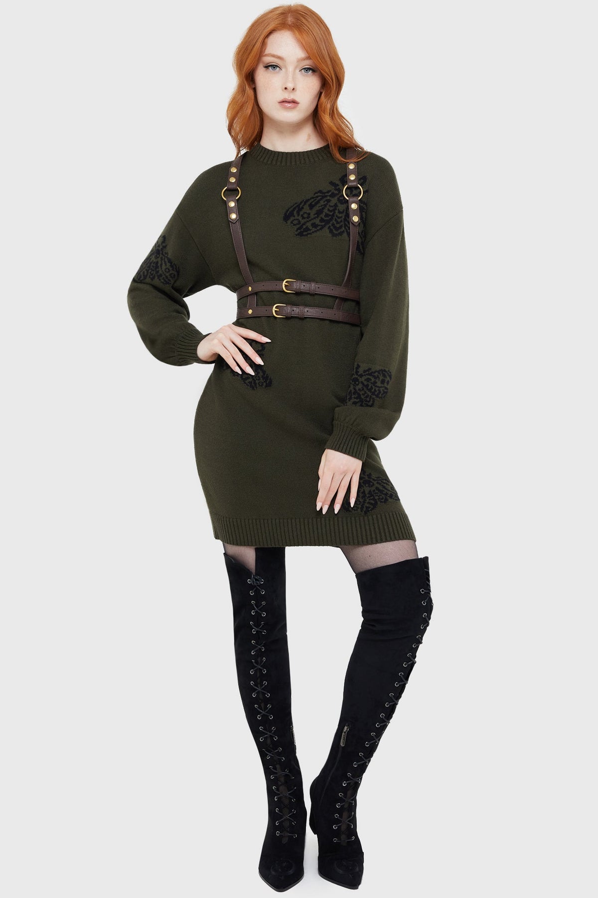 Moth Light Sweater Dress Killstar