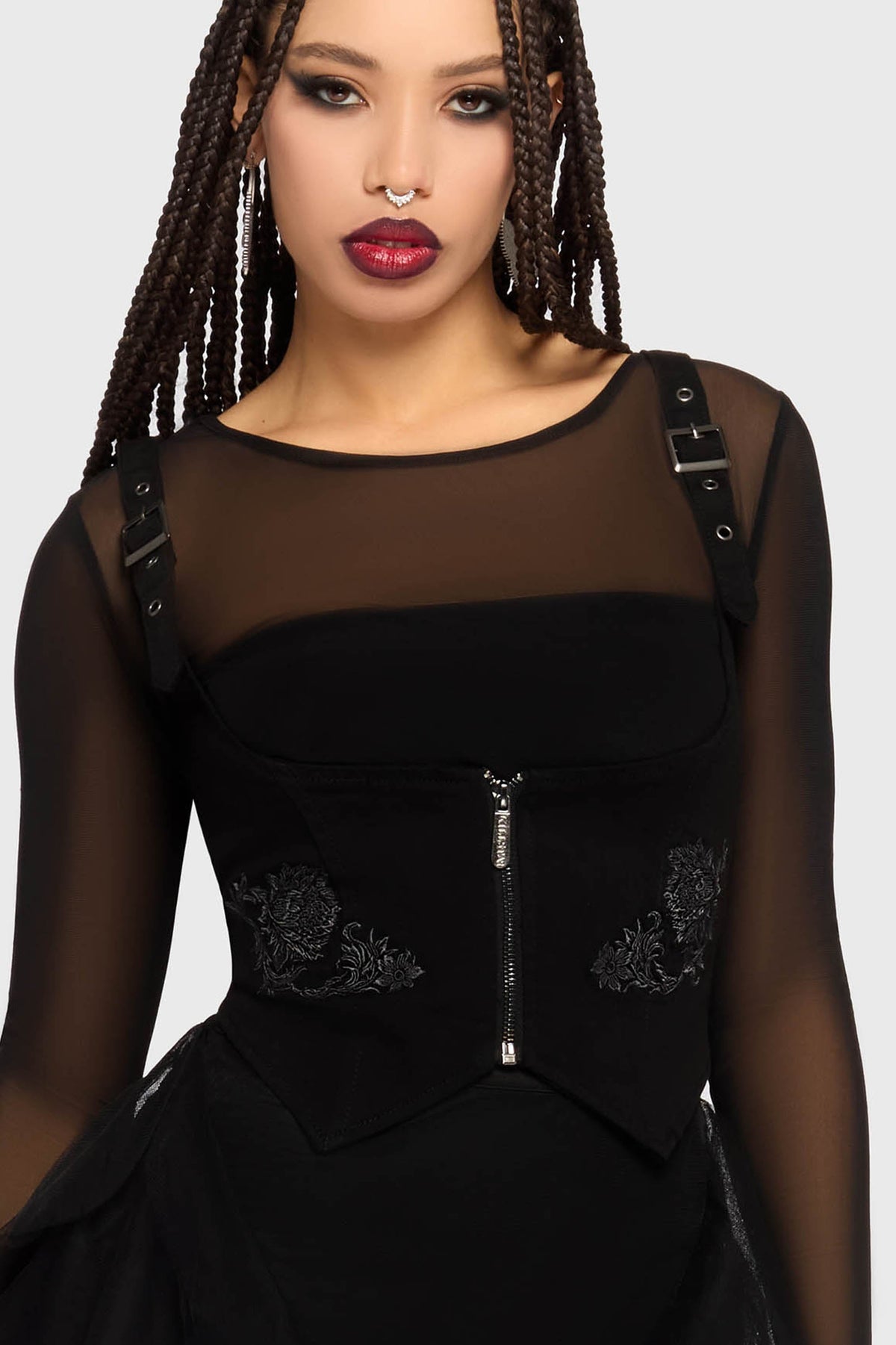Gaia Adorned Underbust Corset Killstar