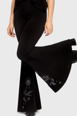 Thistina Embroidered Flares Killstar