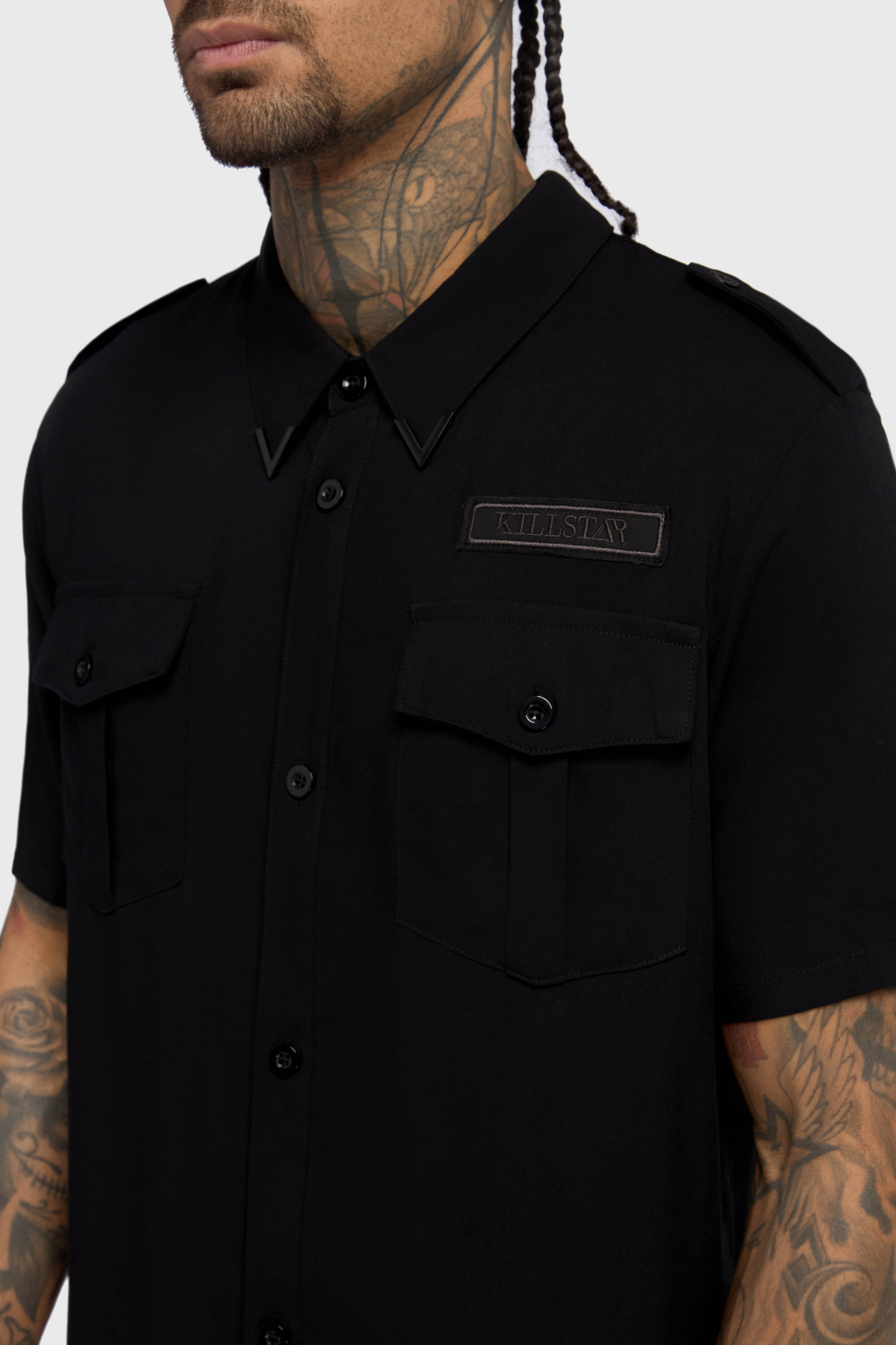 Crypt Threads Button Up Shirt Killstar